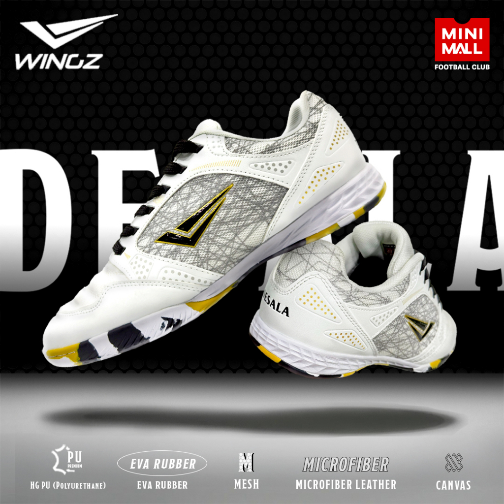 Wingz futsal shoes Desala football shoes synthetic leather lightweight Wingz X Mini Mall