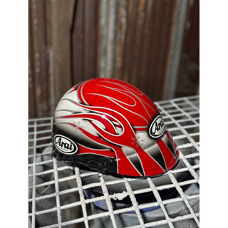 หมวกกันน็อกครึ่งใบ เพ้นท์ลาย ลายไฟArai