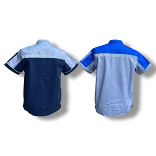 เสื้อช็อปแขนสั้นทูโทนซิบหน้ามีกระเป๋าด้านใน2ข้าง ดีไซน์สีสันสดใส สำหรับทุกโอกาส