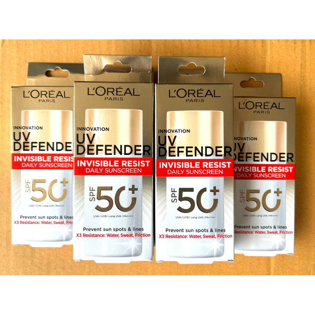 Loreal UV Defender  invisible resist sunscreen spf50+  ขวดใหญ่50ml