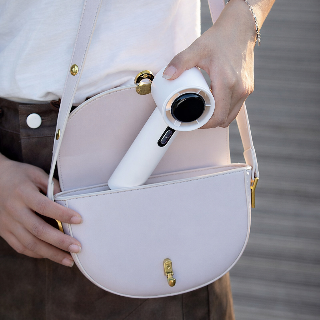 พัดลมพกพา แรงสูง แบต 3000mAh ปรับแรงลม 100 ระดับ ขนาดเล็ก พกพาสะดวก รูปที่ 4