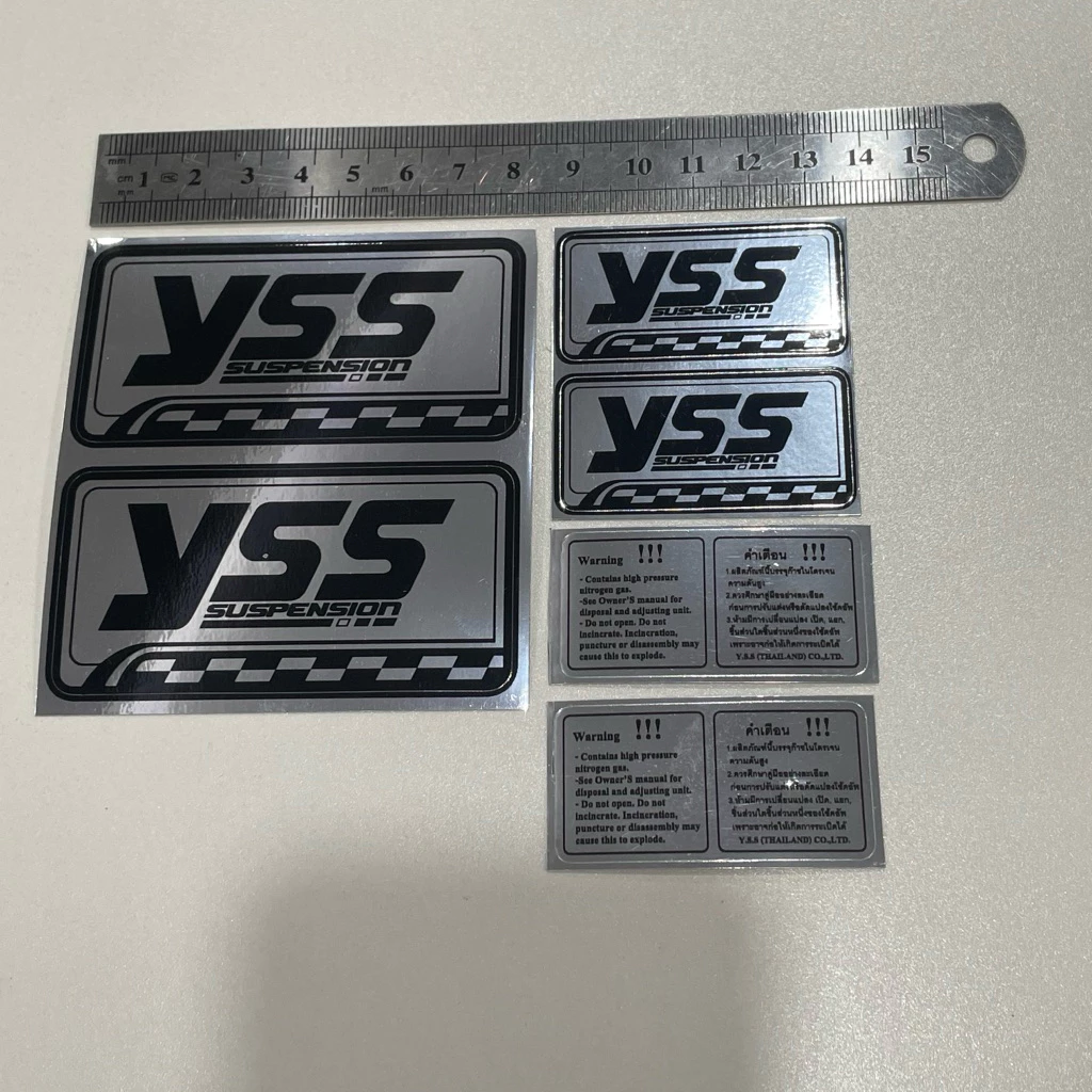 สติกเกอร์YSSขนาดมาตราฐานโรงงานโทน ดำเงา