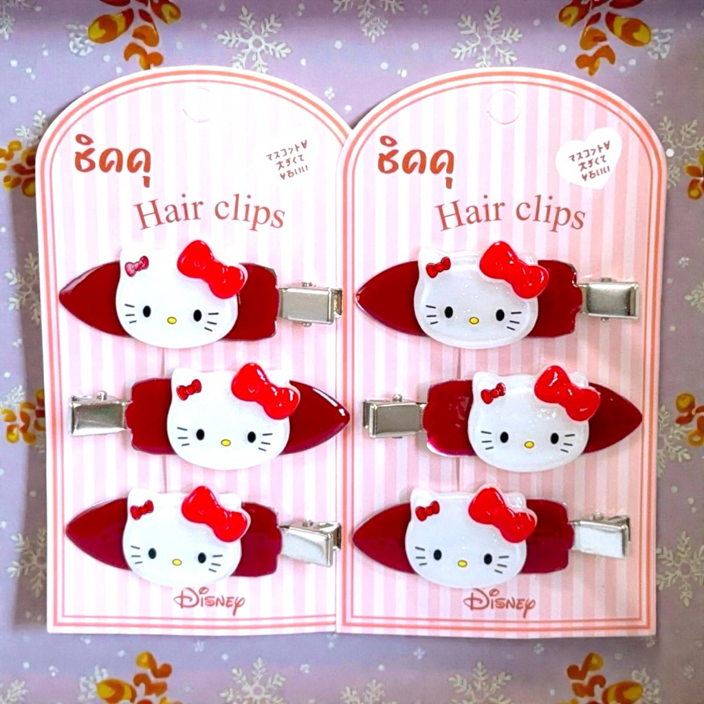 (งานเข้าใหม่ ก.พ.)กิ๊บติดผมการ์ตูนSanrio เซ็ต3ชิ้น! Hello Kitty / Kuromi / My Melodyกิ๊บน่ารัก สีพาสเทล กิ๊บหนีบผมเด็ก