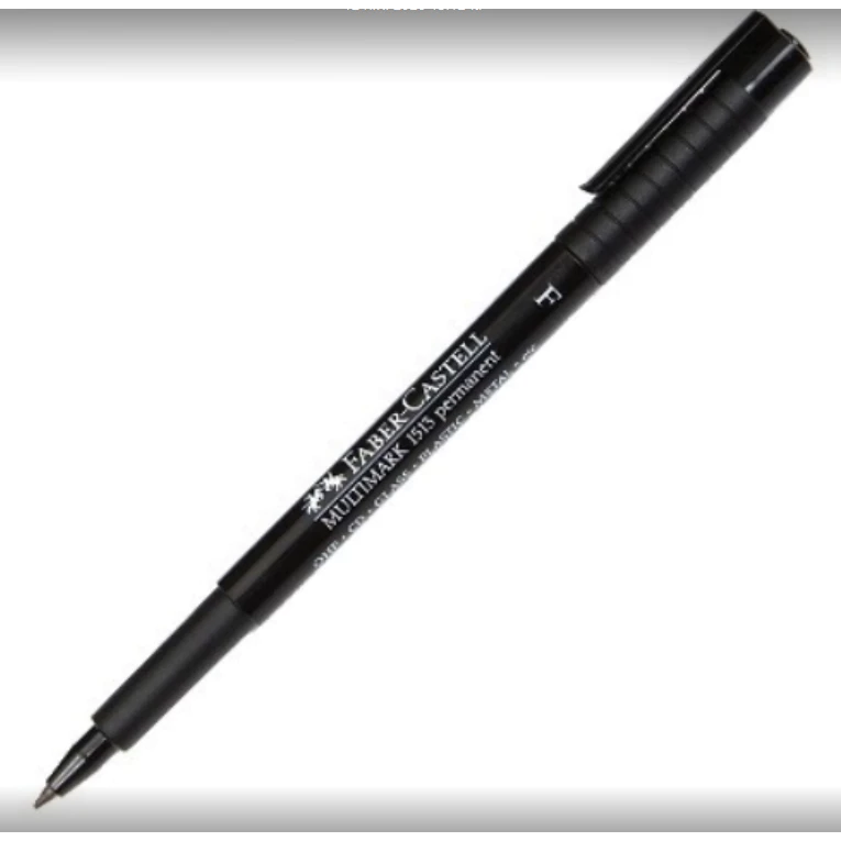 ปากกาเขียนแผ่นใสลบไม่ได้ FABER-CASTELL หัว F ขนาด 0.6 มม. สีดำ