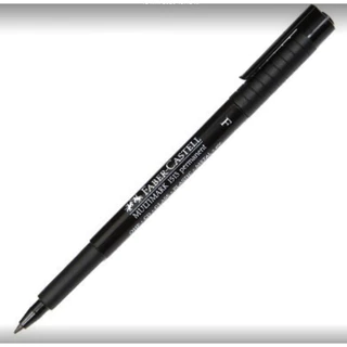 ปากกาเขียนแผ่นใสลบไม่ได้ FABER-CASTELL หัว F ขนาด 0.6 มม. สีดำ