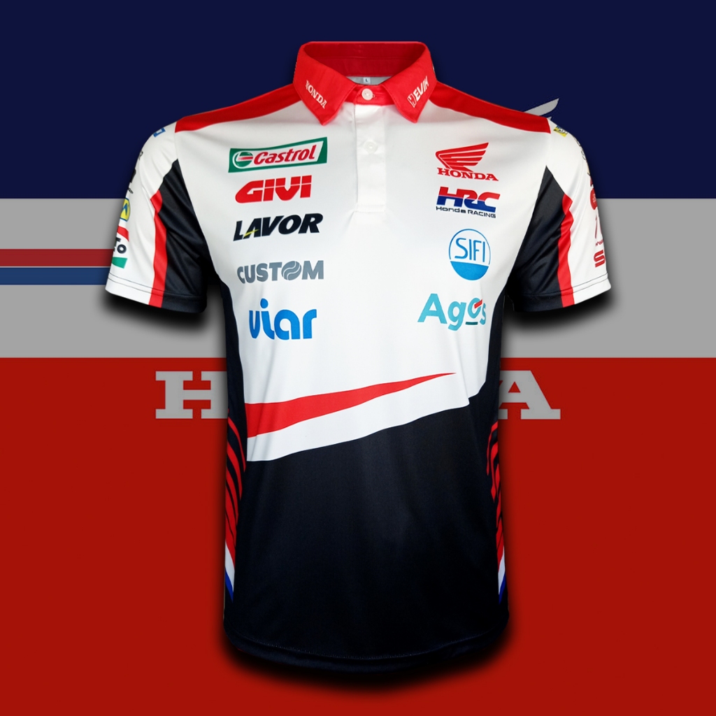 เสื้อโปโล Moto GP ทีม LCR CASTROL HONDA ทีม แอลซีอาร์ คาสตรอล ฮอนด้า #MG0117 ไซส์ S-5XL
