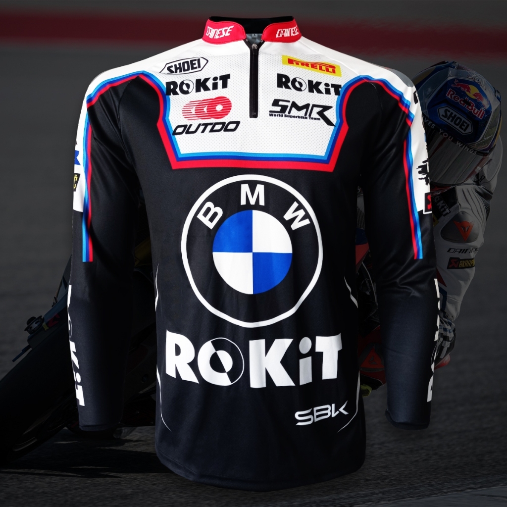 เสื้อแขนยาว MotoGP เสื้อโมโตจีพีทีม BMW โมโตราร์ด 2025 #WB0040 รุ่น โทปราค ราซกัตลิโอกลู #1 แชมป์โลก