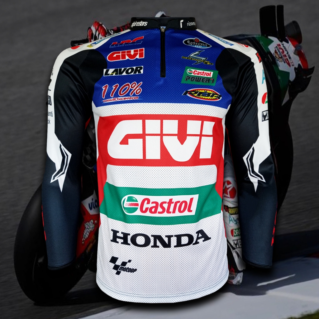 เสื้อแขนยาวคอซิป MotoGP เสื้อทีม LCR CASTROL HONDA ทีม แอลซีอาร์ คาสตรอล ฮอนด้า #MG0115 รุ่น Alex Ri