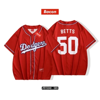 เสื้อแฟชั่น เสื้อกีฬาเบสบอล หมายเลข50 โอเวอร์ไซส์ มีกระดุมจริง