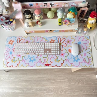 amuse stuff-mousepad flower แผ่นรองเม้าส์ลายดอกไม้ขนาด30*80เซน
