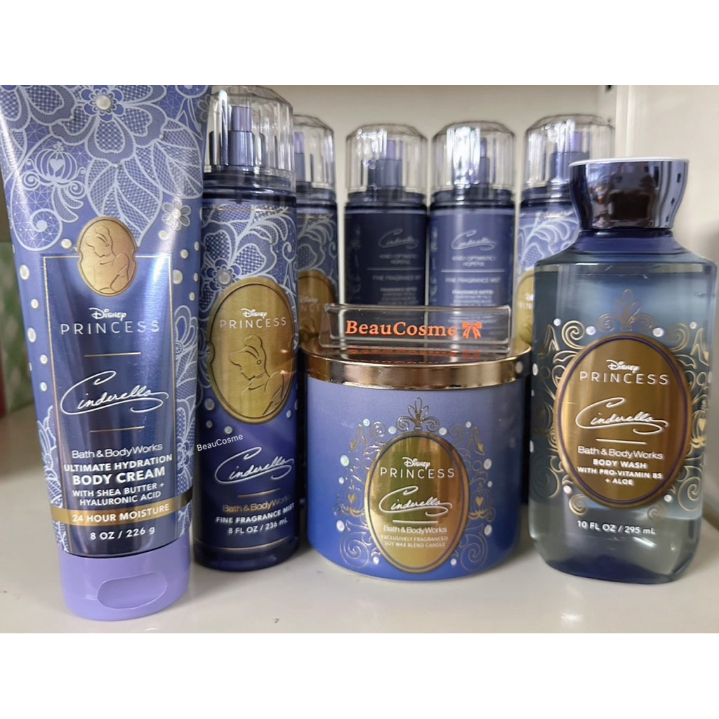 Bath & Body Works Disney Princess2025👑 Cinderella 💍 Ultra Shea Body Cream ครีมทาผิว หลอดใหญ่ (8 oz / 226 g.)