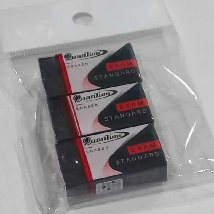 ยางลบดินสอ Quantum รุ่น QE600-50 Black Exam Standard แพ็ค 3 ก้อน