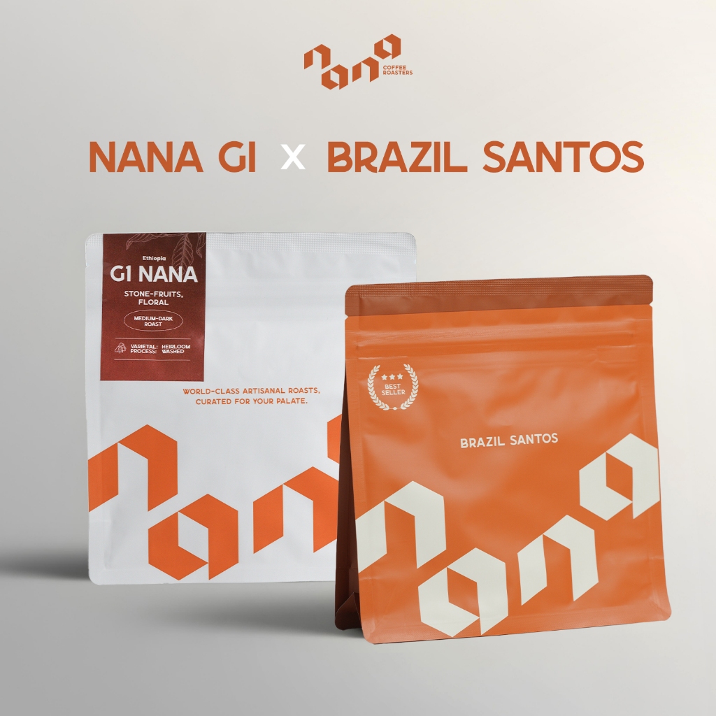 Nana Coffee Roasters - Nana G1 x Brazil Santos - เซ็ตเมล็ดกาแฟคั่วกลาง คั่วเข้ม