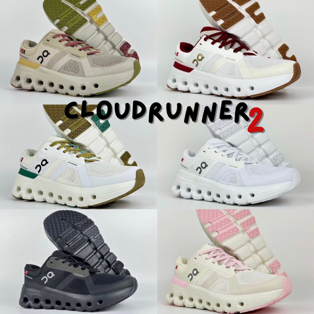 รองเท้าผ้าใบ รองเท้าวิ่ง Cloudrunner2 ใส่เที่ยว ราคาพิเศษ ใส่สบาย น้ำหนักเบา มีกล่อง ส่งในไทย