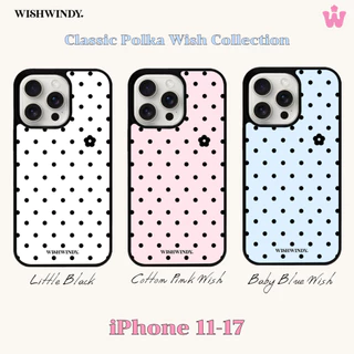 Classic Polka Wish Collection Classic Black For iPhone case เคสไอโฟน | Wishwindy