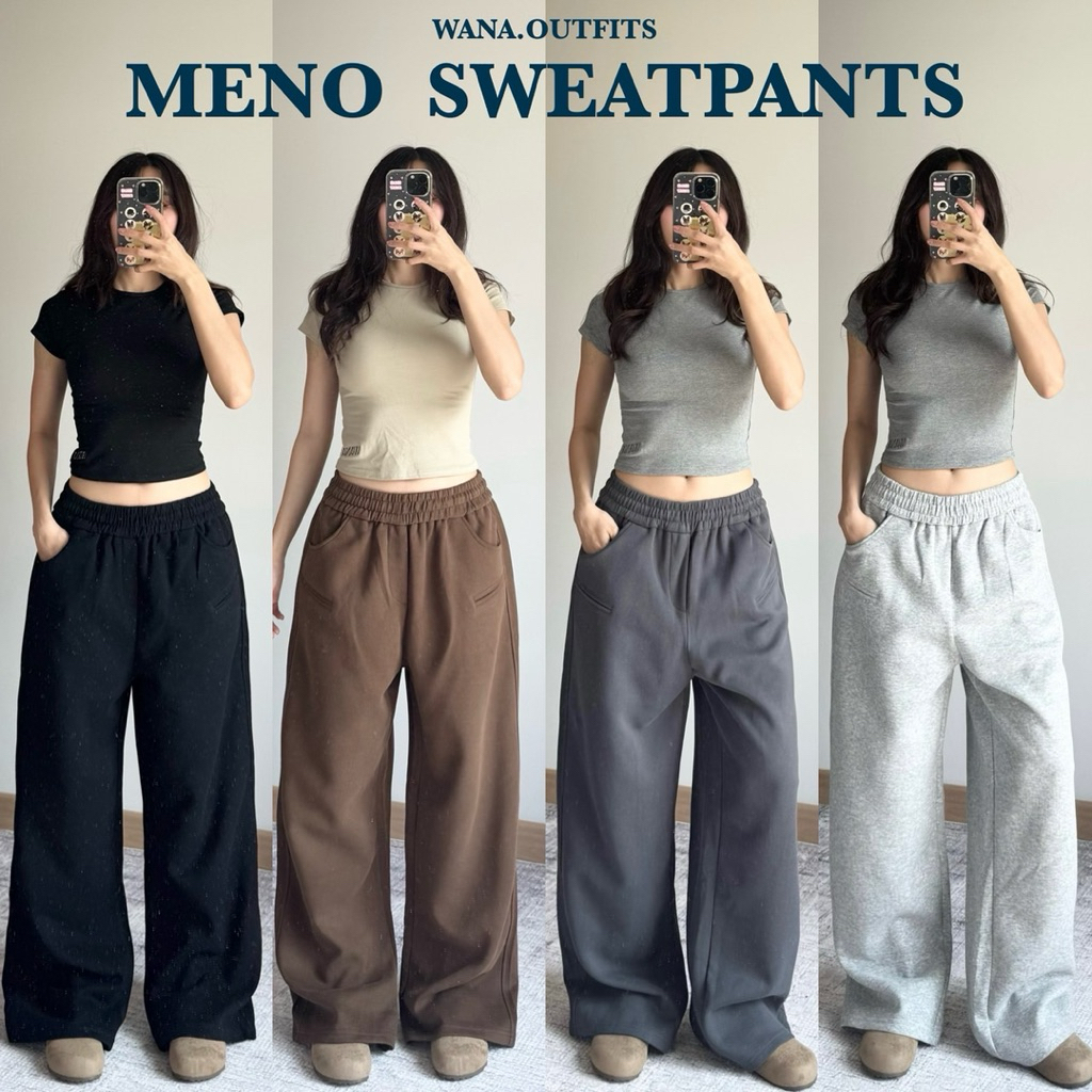 Wana.Outfits – Meno Sweatpants กางเกงวอร์มขากระบอกใหญ่