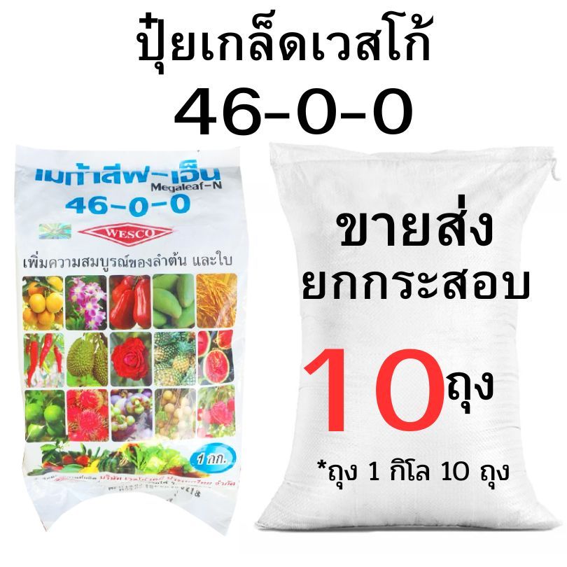 ปุ๋ยเกล็ด เวสโก้ สูตร 46-0-0 (2-10 ถุง)