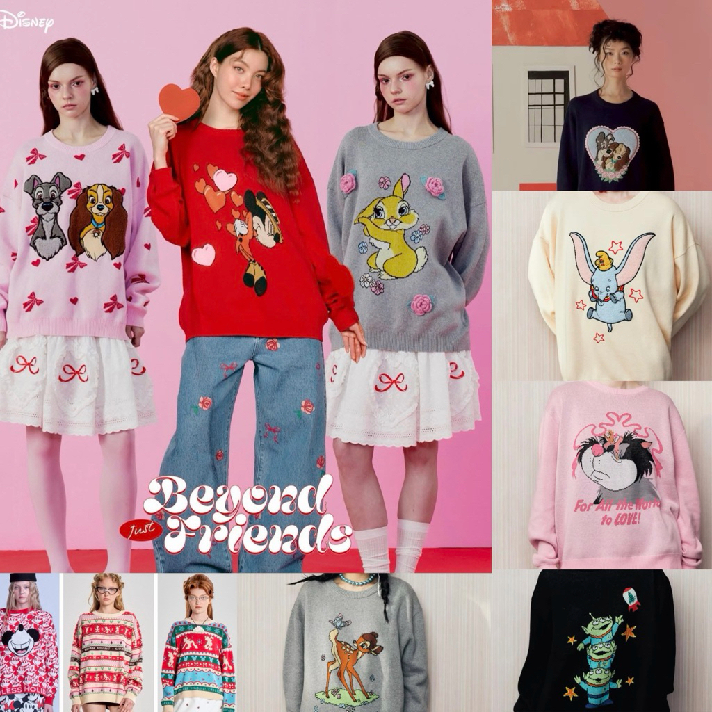 Endless Holiday Friends Club x Disney Sweater เสื้อกันหนาวไหมพรม [New in pack] ❤️ พร้อมส่ง✨มีโค้ท 20-30%