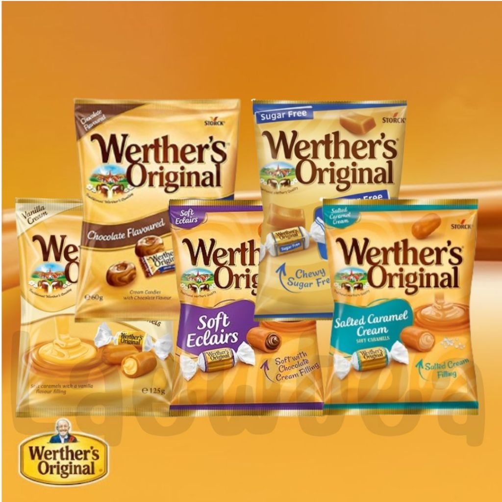 Werther's Original ลูกอมคาราเมล มี 5 แบบ ขนาด 60-125 กรัม สินค้าจากเยอรมัน
