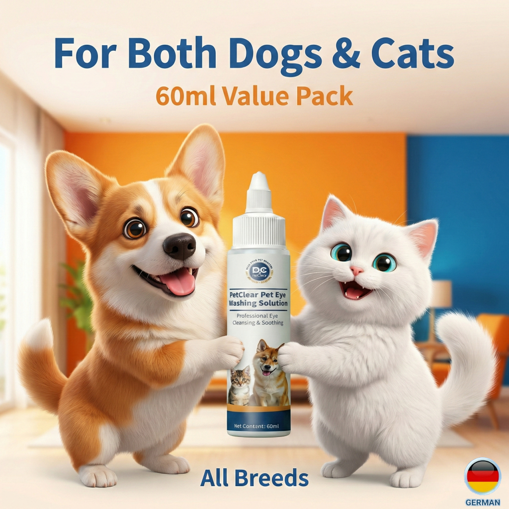 PetClear น้ำยาล้างตาสัตว์เลี้ยง ขจัดขี้ตา ฝุ่นละออง ไม่ระคายเคือง ปลอดภัยต่อดวงตา 60ml