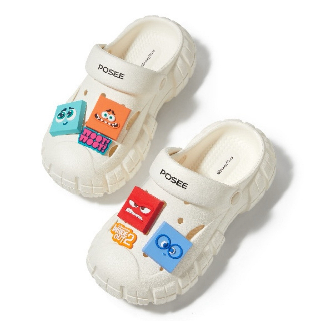 【POSE Pioneer x  INSIDE OUT】POSE Clogs Pioneer EVรองเท้าหัวโตานิ่มกันลื่นรองเท้าหัวโต พื้นหนา ระบายอ