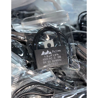 คาปาซิเตอร์ 1.5uf/450V สี่เหลี่ยม แบบสาย มีหู ยี่ห้อ Fujiwa