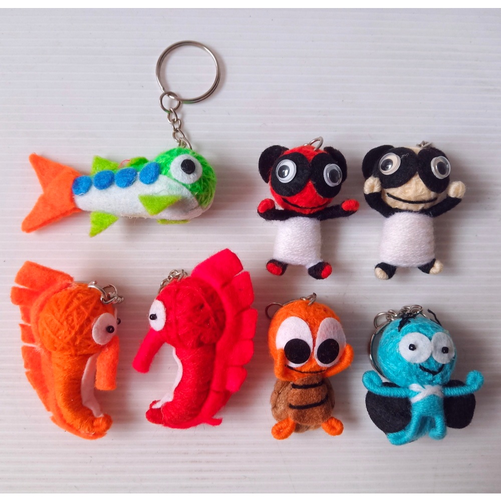 พวงกุญแจ ตุ๊กตาวูดู Unique Voodoo Doll Keychain – Handmade with Love for Bags and Keys #10