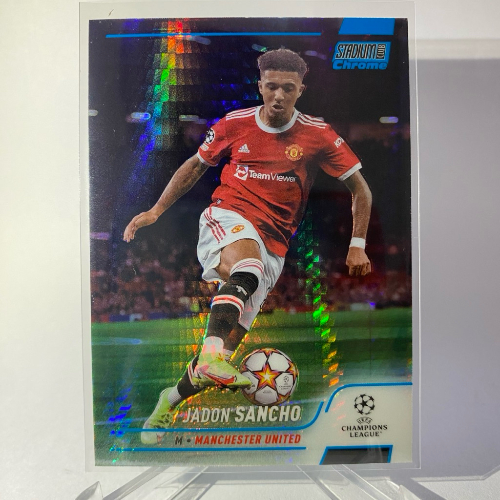 การ์ดนักฟุตบอล JADON SANCHO, MANCHESTER UNITED , TOPPS STADIUM CHROME 2022