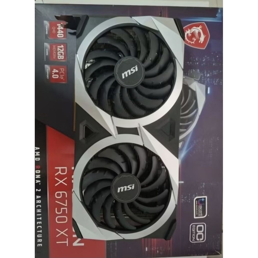 MSI Radeon rx 6750 xt Mech X2 12gb มือสอง