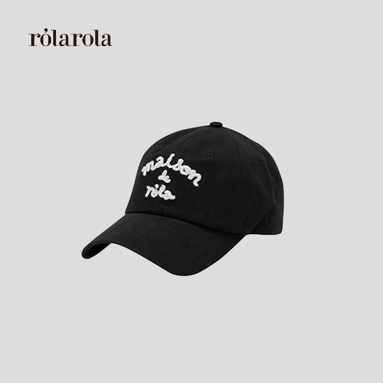 ROLAROLA - MAISON DE ROLA EMBROIDERY CAP (CHARCOAL GRAY , BLACK , WINE)