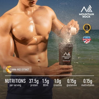 Mountain Rock เวย์โปรตีน ออลอินวัน รสชาไทย 715 กรัม | โปรตีน 37.5 กรัม | BCAA + ครีเอทีน | ฮาลาล