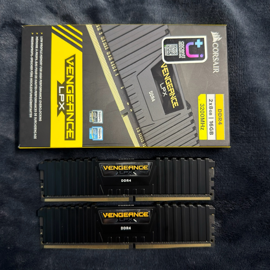 CORSAIR VENGEANCE LPX 16GB (8GBx2) DDR4/3200 (BLACK) (CMK16GX4M2E3200C16) RAM PC (แรมพีซี) Memory RA