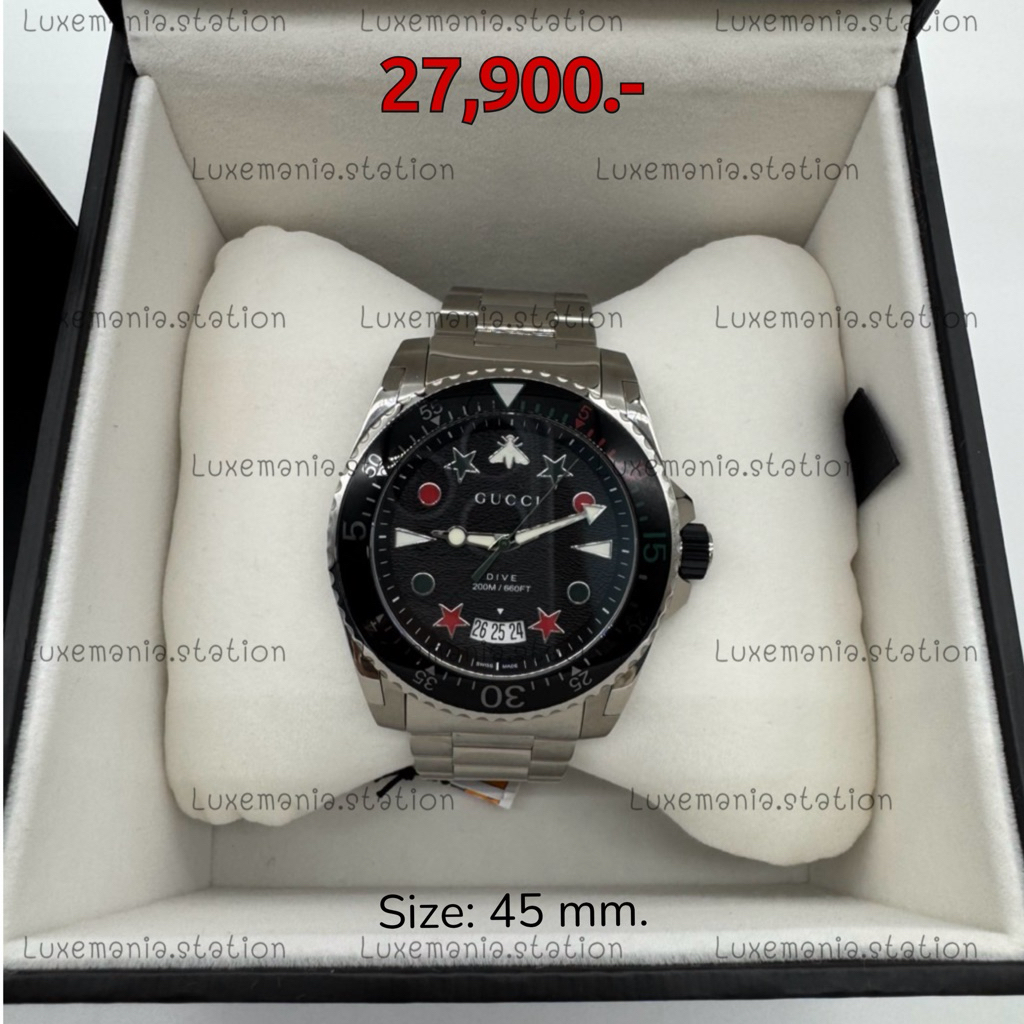 🇹🇭👜[พร้อมส่ง]: Gucci Dive Watch 45mm. ‼️ก่อนกดสั่งรบกวนทักมาเช็คสต๊อคก่อนนะคะ‼️