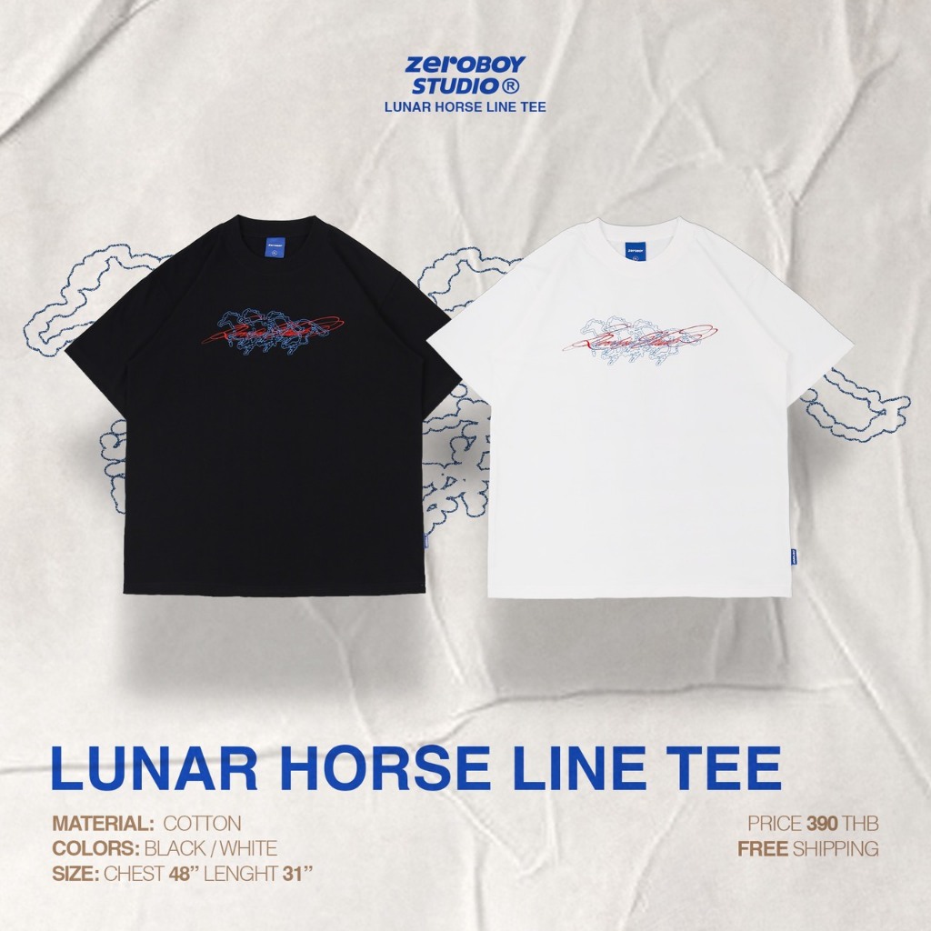 ZEROBOY® — LUNAR HORSE LINE TEE เสื้อตรุษจีน 2026