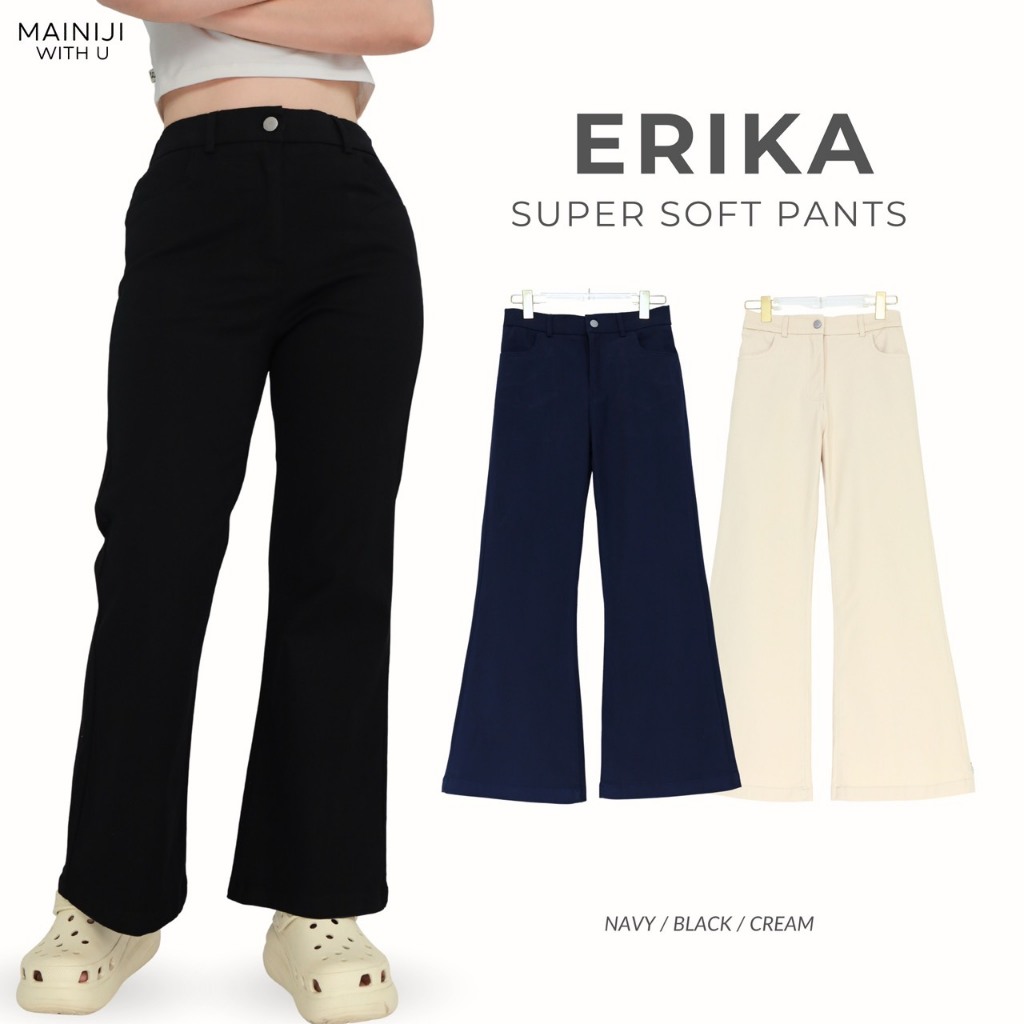 ERIKA - wide leg pants  กางเกงขายาวปลายขากว้างกำลังดี แต่งตัวง่าย ได้ความคลาสสิค และสุภาพ กางเกงขายาว