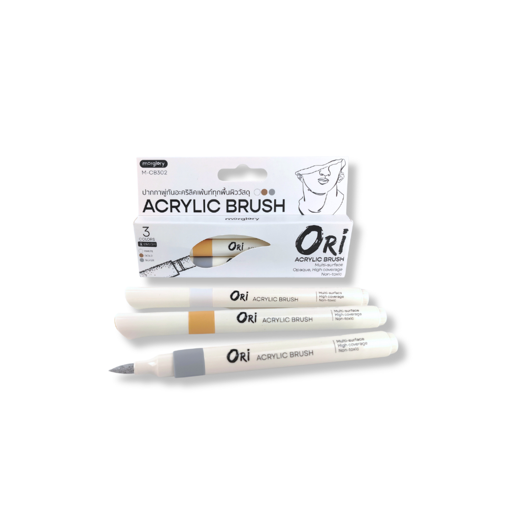 ORI Acrylic Brush ปากกาพู่กัน อะคริลิค 3 สี