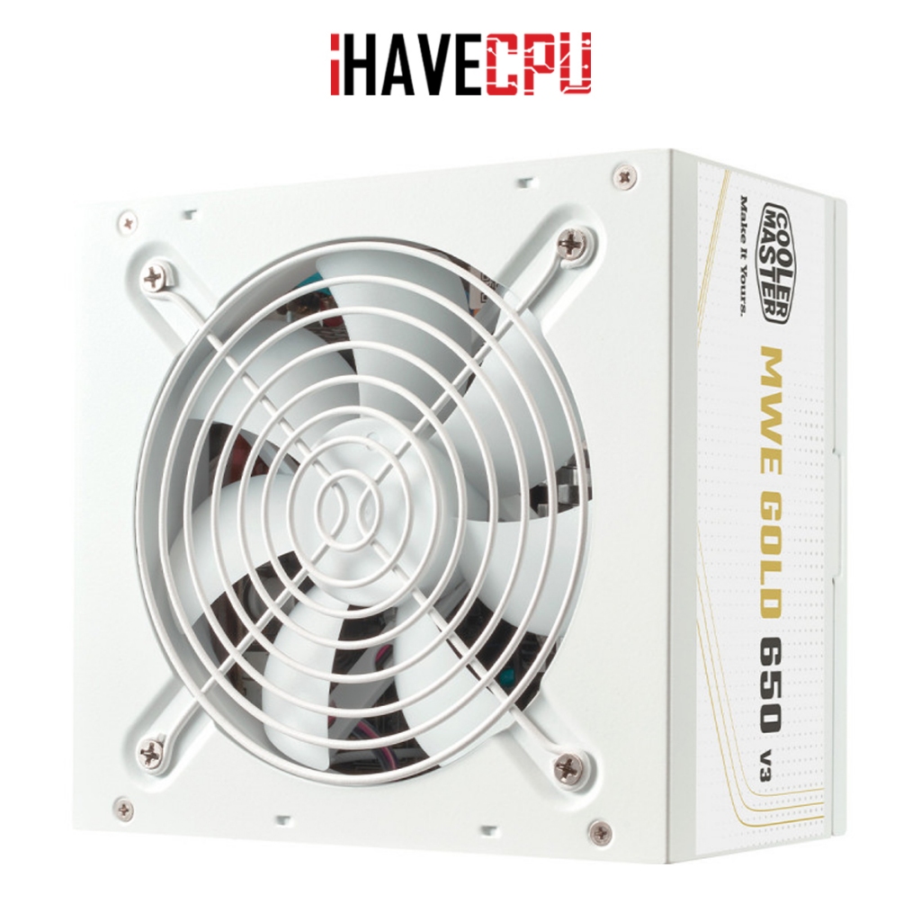 อุปกรณ์จ่ายไฟ (psu) iHAVECPU COOLER MASTER MWE GOLD V3 - 650W (80+GOLD)(WHITE)