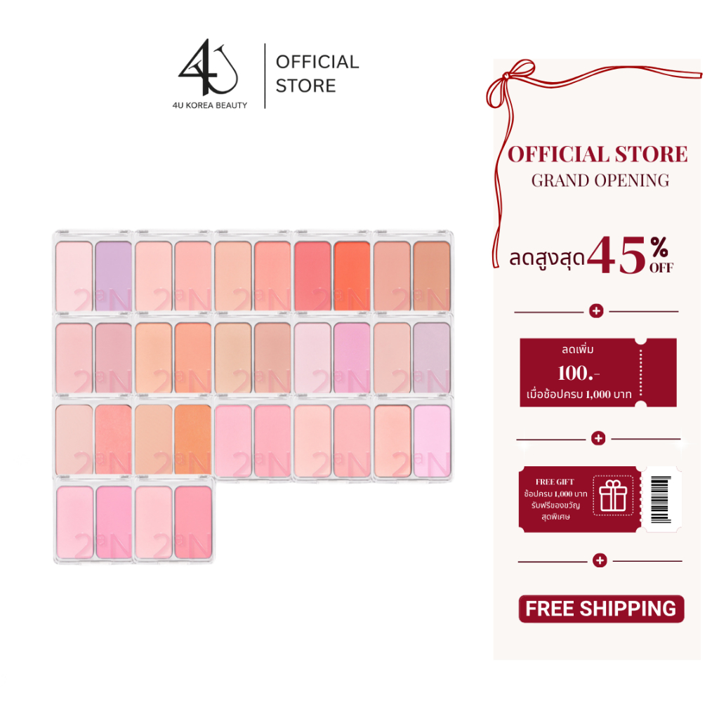 2aN Dual Cheek 15 Shades ทูเอเอ็น ดูอัล ชีค บลัชออนแต่งหน้า 15 เฉดสี