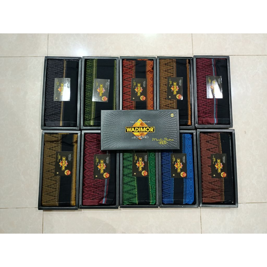 ผ้าโสร่งผู้ชายแบรนด์ Wadimor มาใหม่เนื้อผ้าดี ซับน้ำไม่ลื่น เย็บแล้ว พร้อมกล่อง