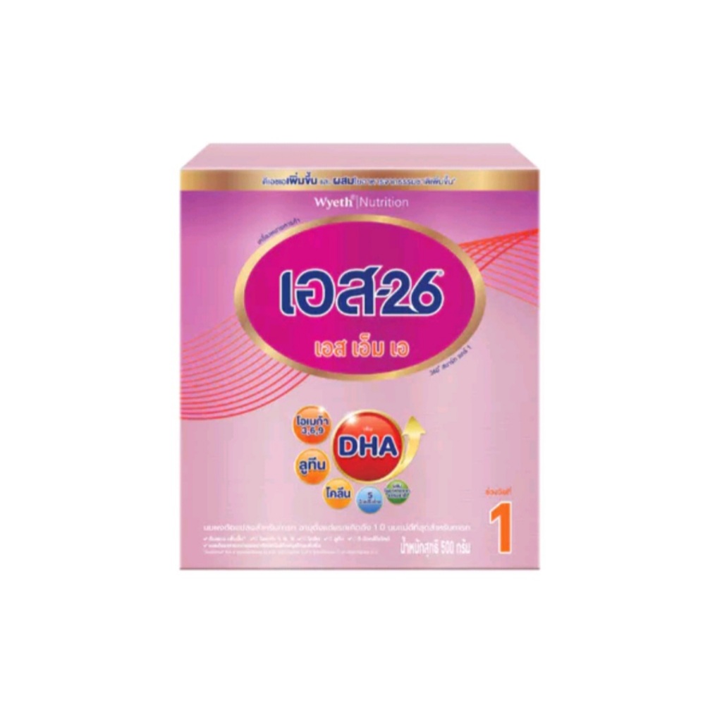 นมผง S-26® SMA Smart Care 1™ (500g) นมผง เอส-26 เอสเอ็มเอ สูตร 1 (500 กรัม)