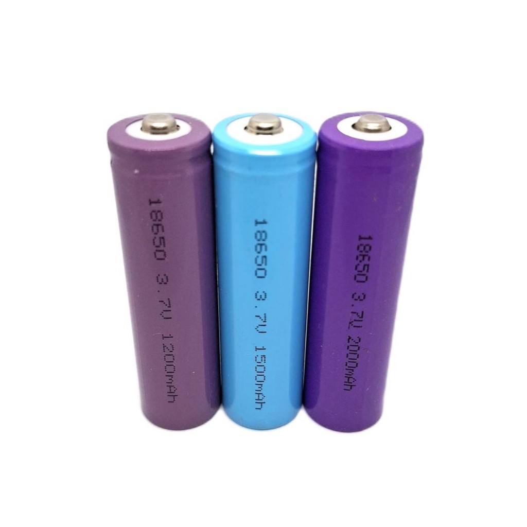 ถ่านชาร์จ หัวนูน Li-ion 18650 3.7V ความจุแท้ 1200mAh/1500mAh/2000mAh