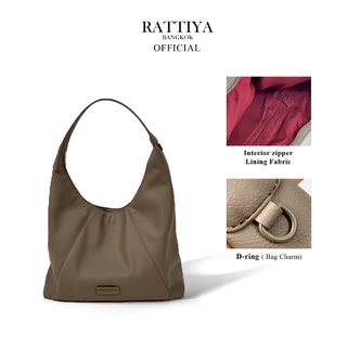 [RATTIYA BANGKOK] Hobo Classic PU / 3 colors กระเป๋านุ่มนิ่ม สะพายไหล่ทรงโฮโบ หนังพรีเมียม น้ำหนักเบา