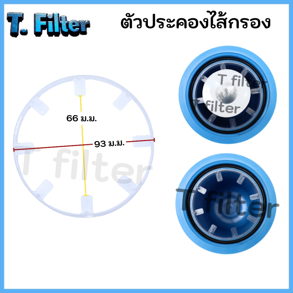 ตัวประคองไส้กรอง แหวนประคองไส้กรองน้ำ ขนาดประมาณ 93 mm. สำหรับกระบอกกรองรุ่น Fat