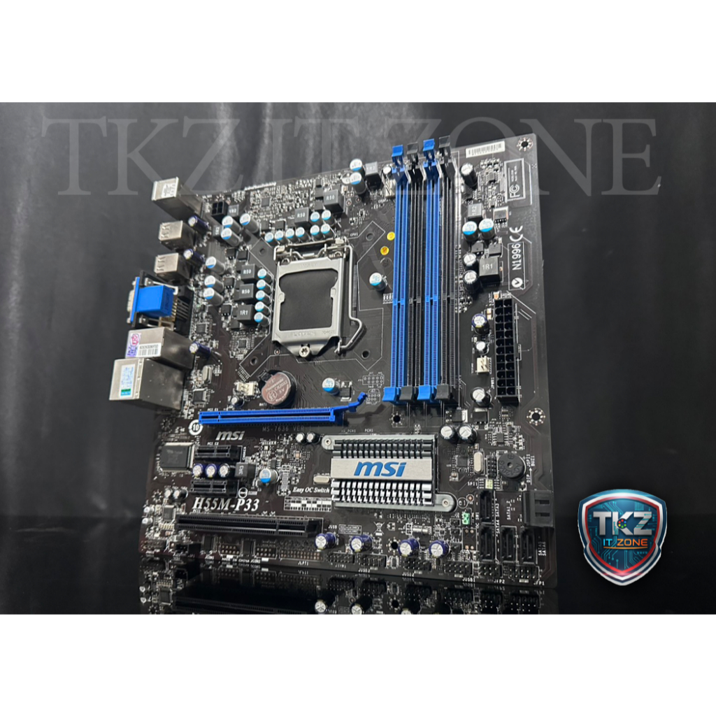 เมนบอร์ด(mainboard) MSI H55M-P33 (socket 1156) 1MONTH WARANTY