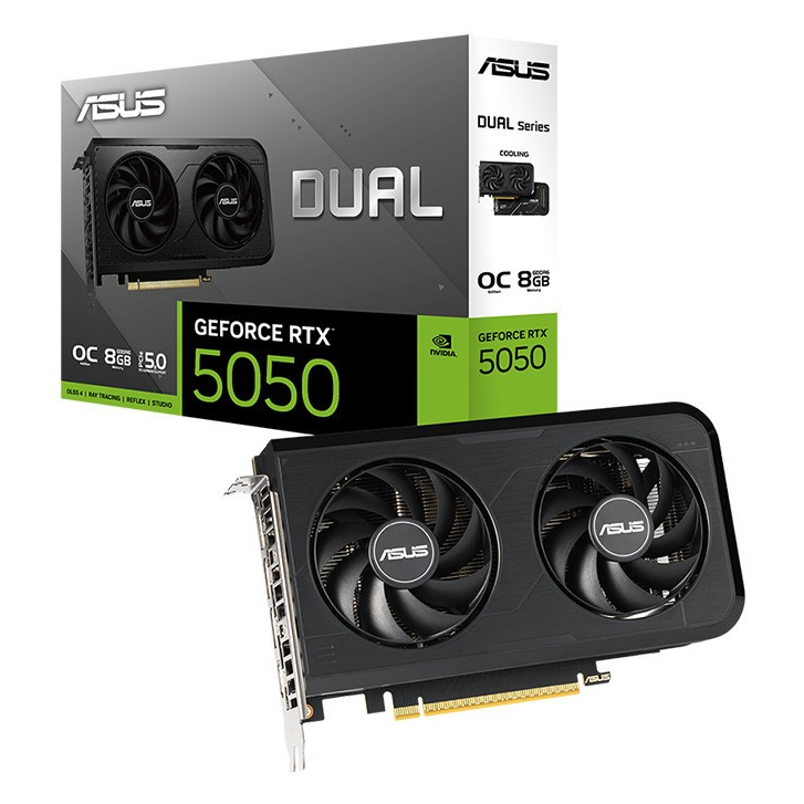 VGA(การ์ดจอ) ASUS DUAL GEFORCE RTX 5050 OC EDITION - 8GB GDDR6 (DUAL-RTX5050-O8G)