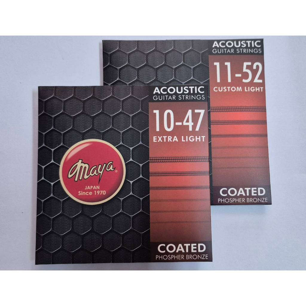MAYA  ACOUSTIC GUITAR STRINGS สายกีตาร์โปร่ง ยี่ห้อ มายา เป็นสายเคลือบอายุงานยาวนาน