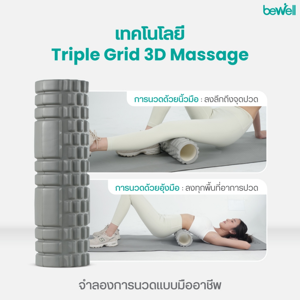 Bewell เซ็ต เสื่อโยคะ premium และ  โฟมคลายกล้ามเนื้อ รูปที่ 4
