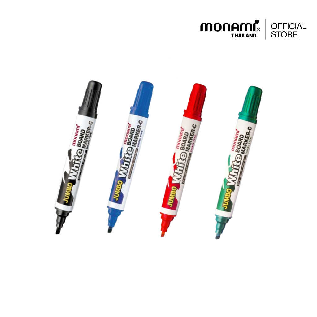 Monami Jumbo White Board Marker ปากกาไวท์บอร์ด จัมโบ้ หัวตัด