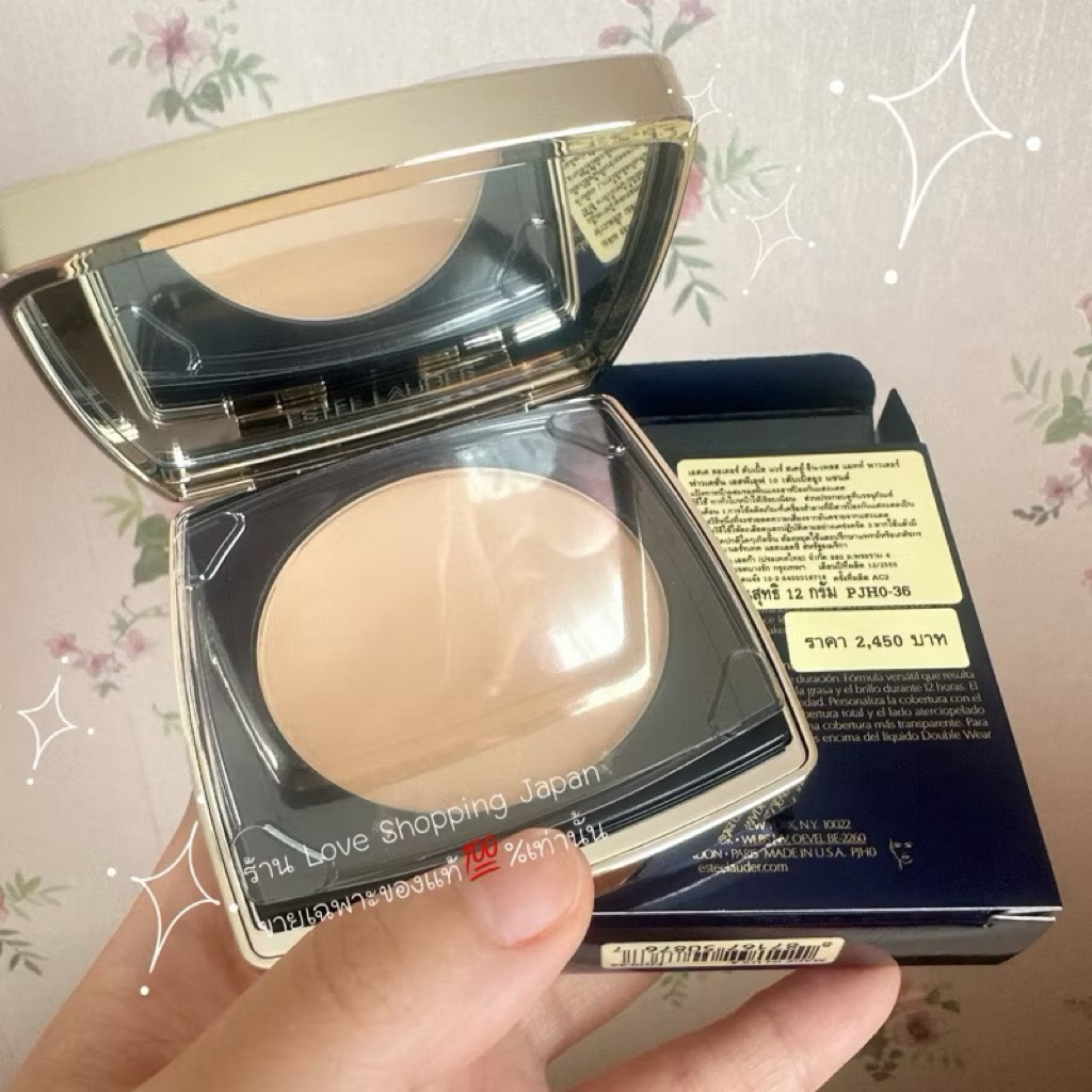 แท้💯%แป้งรุ่นตลับเหลี่ยม 1W2/2W1/2W1.5/2W2 EsteeLauderDouble Wear Matte Powder Stay-in Place Makeup 