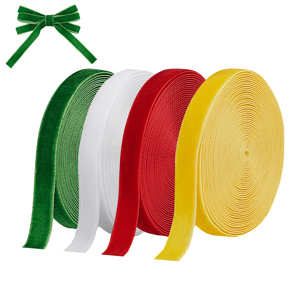 ริบบิ้นกำมะหยี่หน้าเดียว หน้ากว้าง 9.5-10mm ยาว 5 หลา เลือกสี - รูปที่ 7